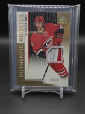 2018-19 SP Game Used Authentic Gold RC Patch Nicolas Roy /49 Carolina Hurricanes