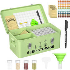 60 Slots Seed Organizer Seed Storage Seed Box 3 Compartments Seeds Organizer Sto
