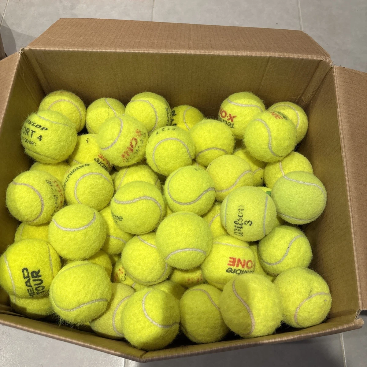 Lot De 70 Balles De Tennis D'occasion - Pour Entraînement Et Récupération