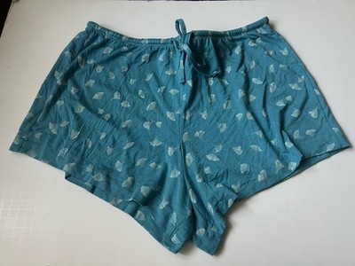 Auden Women s Cloud Knit Pajama Shorts Leaf Print Sleep Pjs Sz M NWT