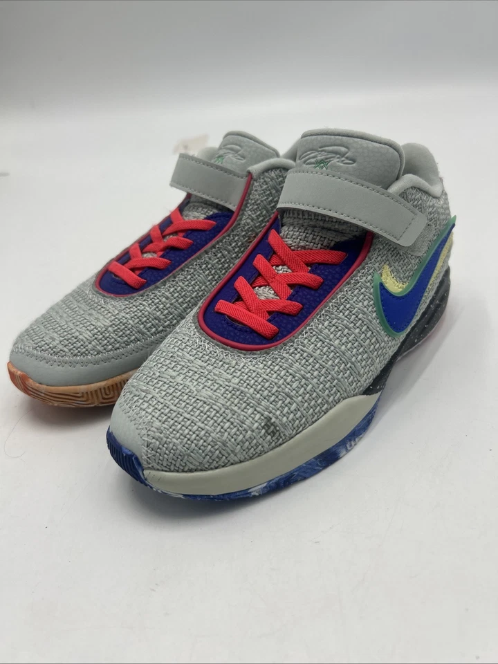 NIKE LEBRON XX 20 NIKE LIFER PLATA AZUL ROJO Zapatos JUVENTUD Talla 3Y DQ8648-002 Foto 3 de 4