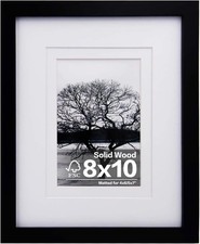 8x10 Picture Frame Made of Solid Wood Covered by Plexiglass, for Pictures 4x6 or