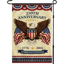 4th of July Decorations - 250th Anniversary 12 x 18 inches, Red and Blue