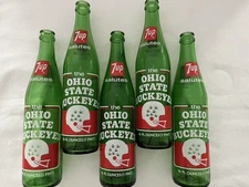 Vtg Ohio State Buckeyes 7UP 1973 Football Commemorative Wins Bottles