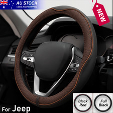 Leather Steering Wheel Cover For Jeep Grand Cherokee,Wrangler,Compass,Gladiator