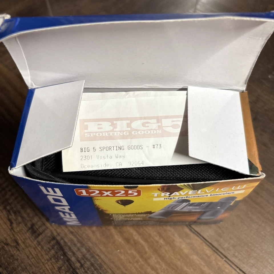 Meade 12X25 Compact Travel View High Performance Binoculars NEW IN BOX - Image 3 of 4