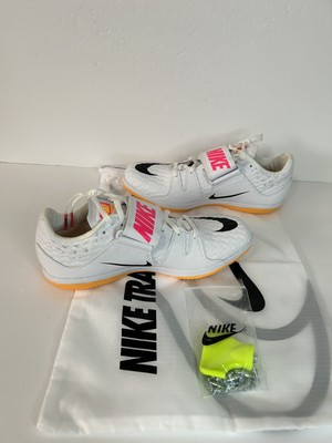 Nike High Jump Elite Jumping Spikes White/Pink Size Men display picture 2