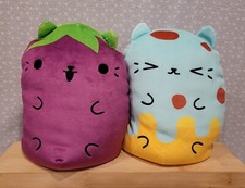 Cats vs Pickles Mint Chippie  Eggplant Jumbo Plush Toy Set 9"