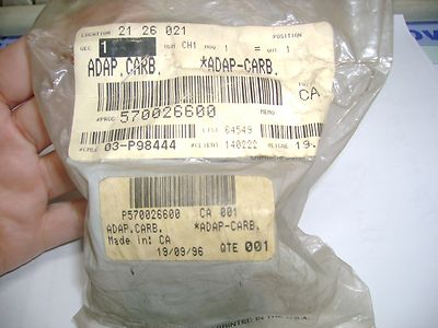 BRP SKI DOO CARB ADAPTOR BOOT P/N 570026600