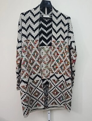 Dreamers By Debut Aztec Colorful Cardigan Sweater Size S/M Open