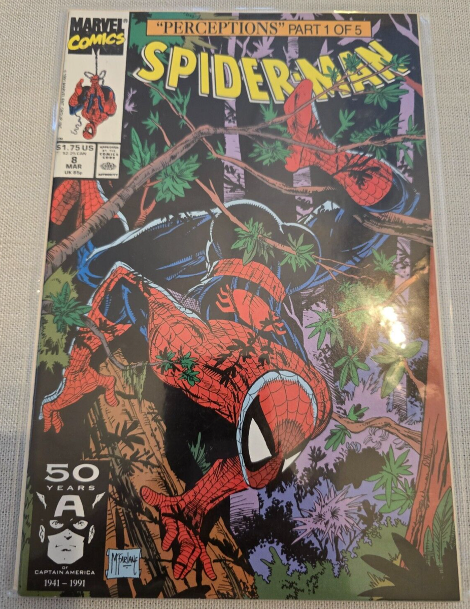 Spider-Man #8 Comic Book 1991 NM Todd McFarlane Marvel Direct