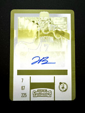 2017 Contenders Jaylen Brown 1/1 Season Ticket Print Plate Yellow Auto Celtics