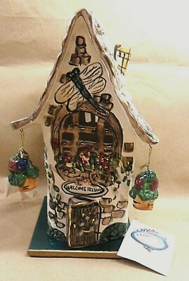 HEATHER GOLDMINC BLUE SKY CORP. CLAYWORKS TEALIGHT COVER HANGING BASKETS & BASE