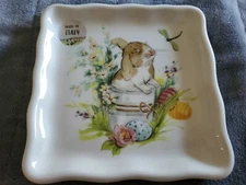 NEW Effetti d' Arte EASTER Bunny Rabbit Tray Plate Handmade in Italy 