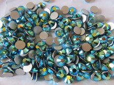 36 Preciosa VIVA 12 Flatbacks 34ss Green Turmaline AB /foiled.