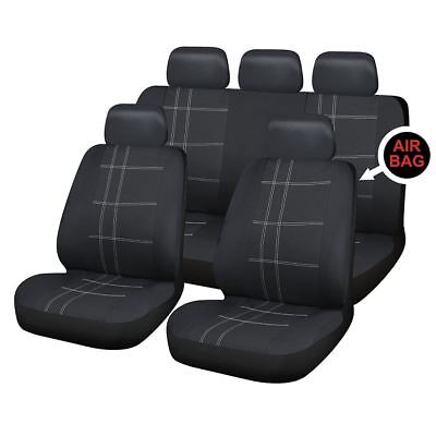 UKB4C Black//Grey Full Set Front /& Rear Car Seat Covers for IX35 All Years