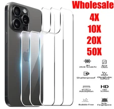 Lot Tempered Glass Back Rear Screen Protector For iPhone 17 16e 16 15 14 Pro Max
