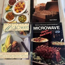 4 Microwave Cookbooks Please See Photos For Titles 