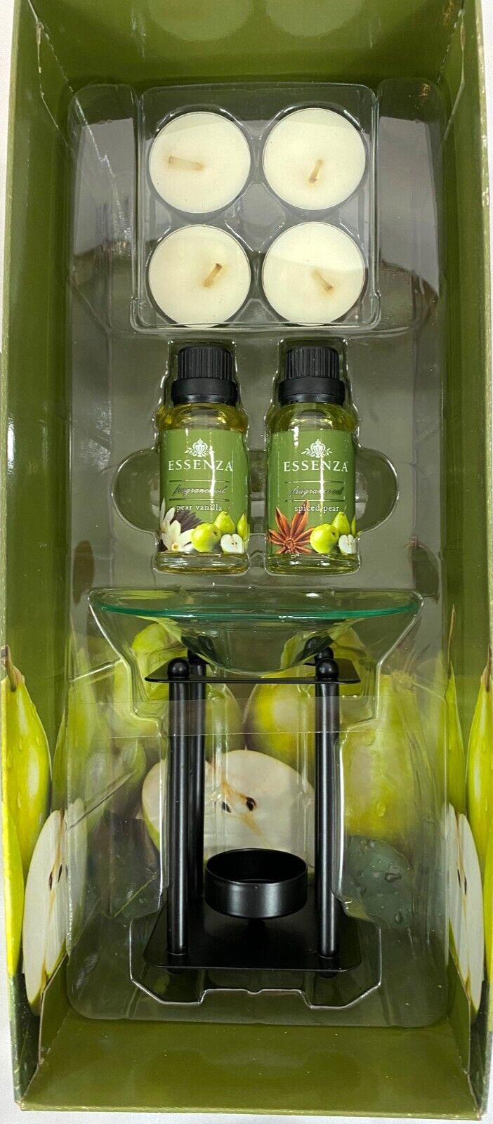 Essenza Luxury Fragrance Pear Collection Essential Oil/Burner/Candle Gift Box-image