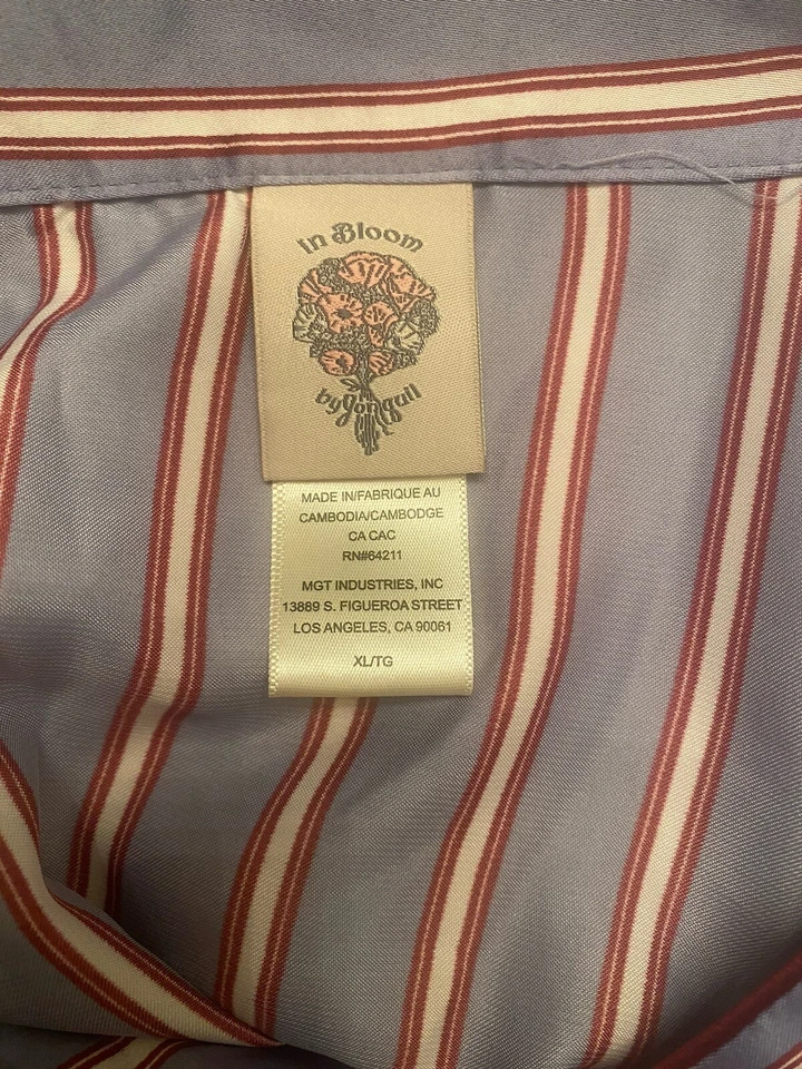 Пижамы в полоску с длинным рукавом IN BLOOM от JONQUIL размер XL - Изображение 3 из 4