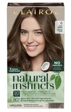 Clairol Natural Instincts Hair Color 6 LIGHT BROWN all Natural No Ammonia 1 Kit