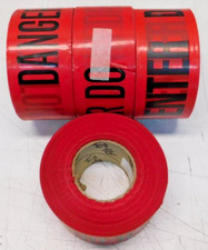 Red DANGER DO NOT ENTER Tape 3 inch x 1000 feet Harzard/Caution Tape 4 Rolls