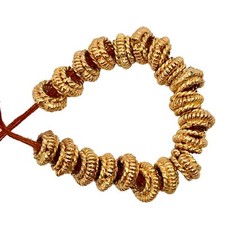 Fantastic Copper Braided Spacer Beads  6x3mm  Copper  Wheel  20 beads 