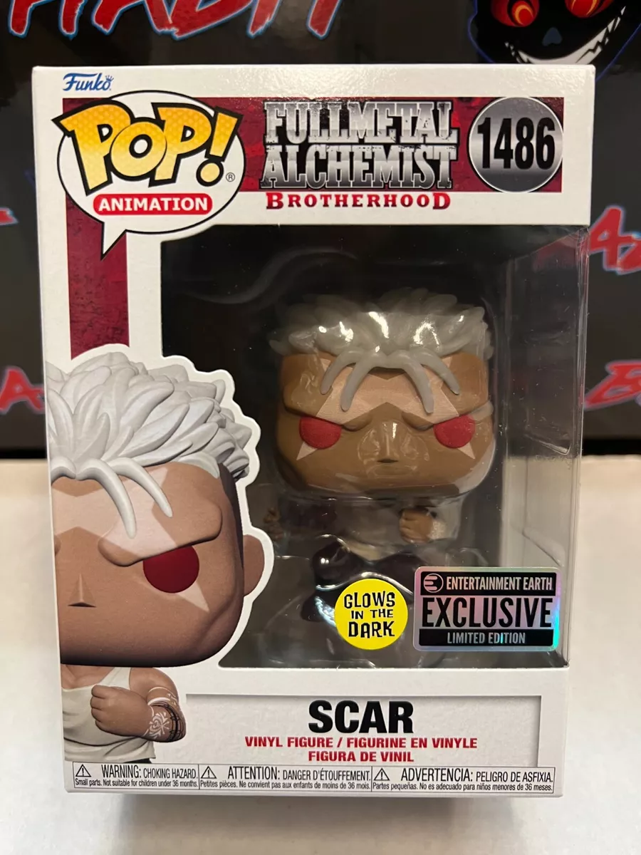 Funko Pop! Animation: Fullmetal Alchemist: Brotherhood - Scar  Glow-in-The-Dark Entertainment Earth Exclusive Bundled with a Byron's Attic  Protector