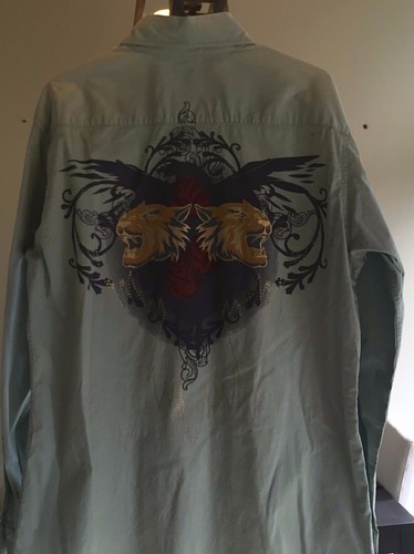 Raw 7 Men's Long Sleeve Button Front Shirt size M - Picture 7 of 9