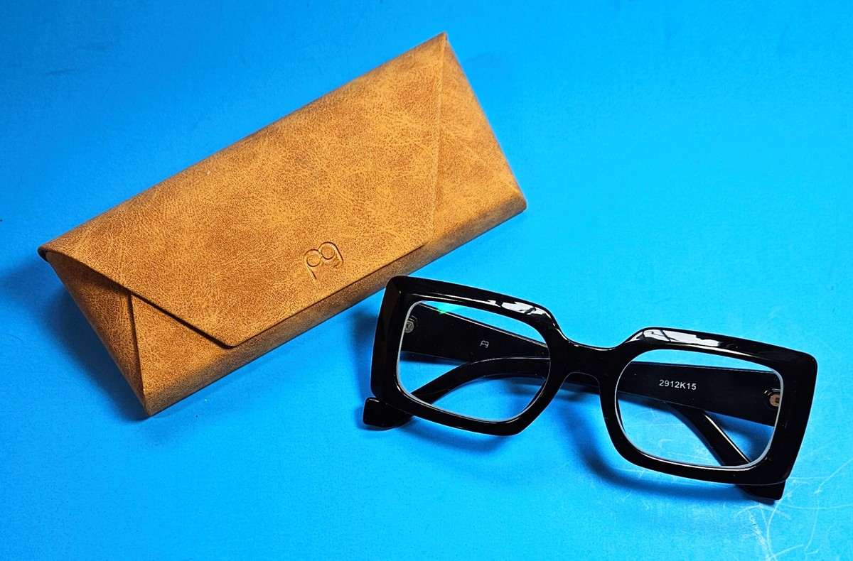 Payne Glasses PG Retro Square Non Prescription Black Frames Clear