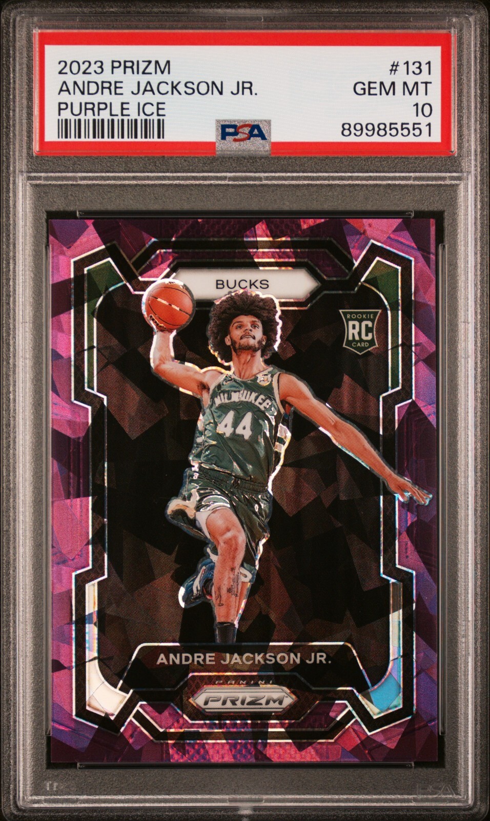 Andre Jackson Jr 2023 Prizm Purple Ice /149 PSA 10 POP 1 #131