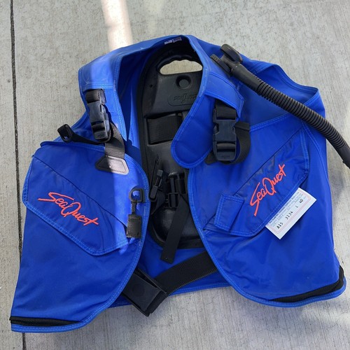 SeaQuest ADV Large Blue SCUBA Diving BCD Size Buoyancy Compensator A15