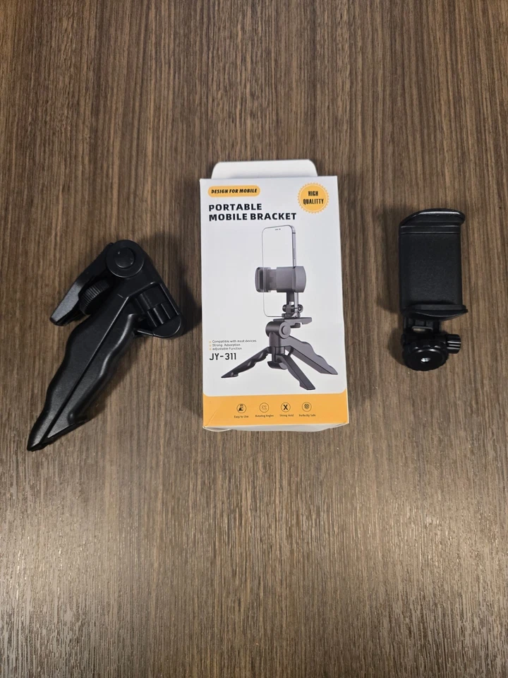 Soporte de escritorio para trípode portátil soporte de escritorio soporte para palo selfie para iPhone Samsung Foto 2 de 4