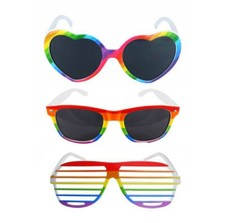 Pride Rainbow Sunglasses LGBTQ+ Accessories Glasses Carnival Festival Outfit