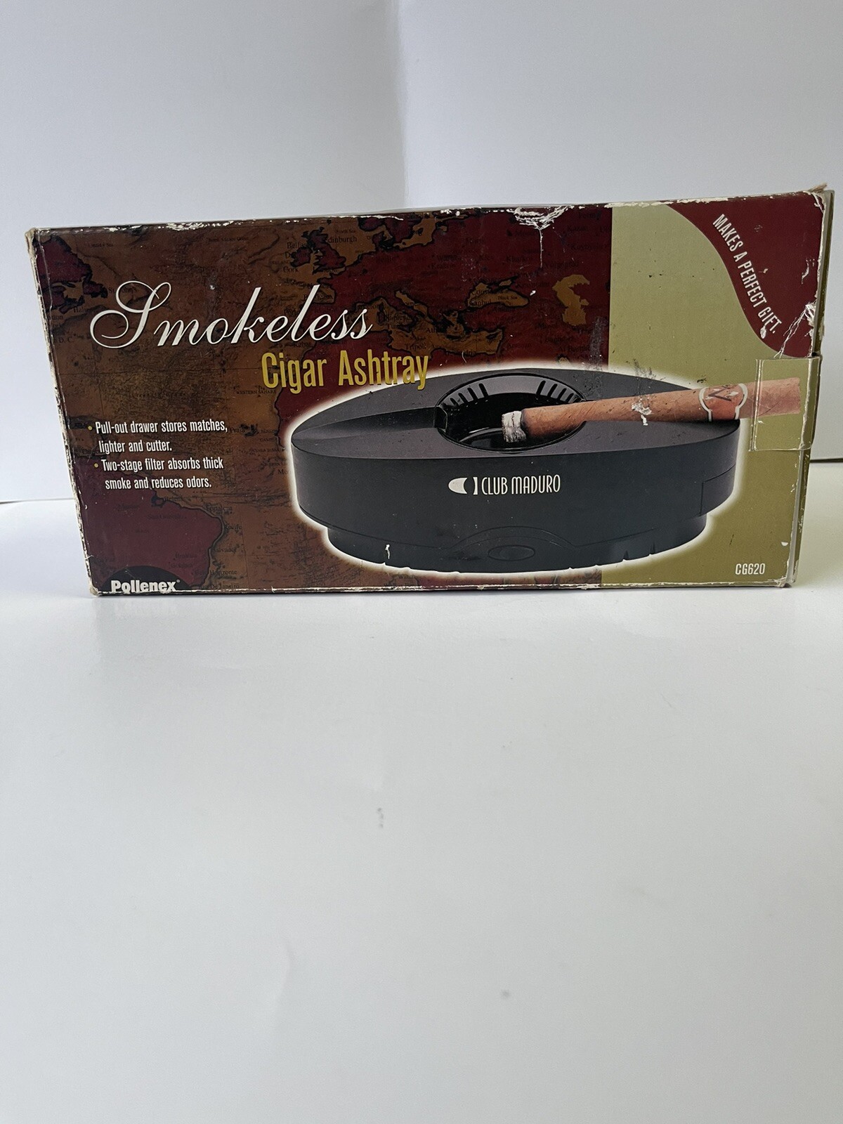 Pollenex Club Maduro Smokeless Cigar Ashtray Black CG620 The Rival