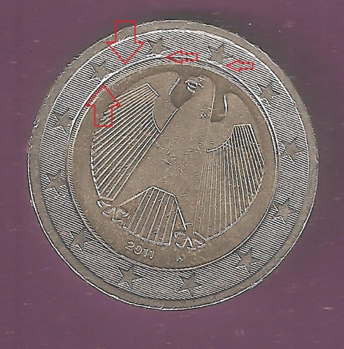 Germany - 2 Euros, error in forging II - Picture 2 of 4