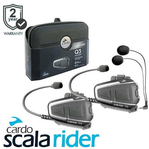 Cardo SCALA RIDER Q3 Multiset Motocicletta Moto Interfono Auricolari  Bluetooth | eBay