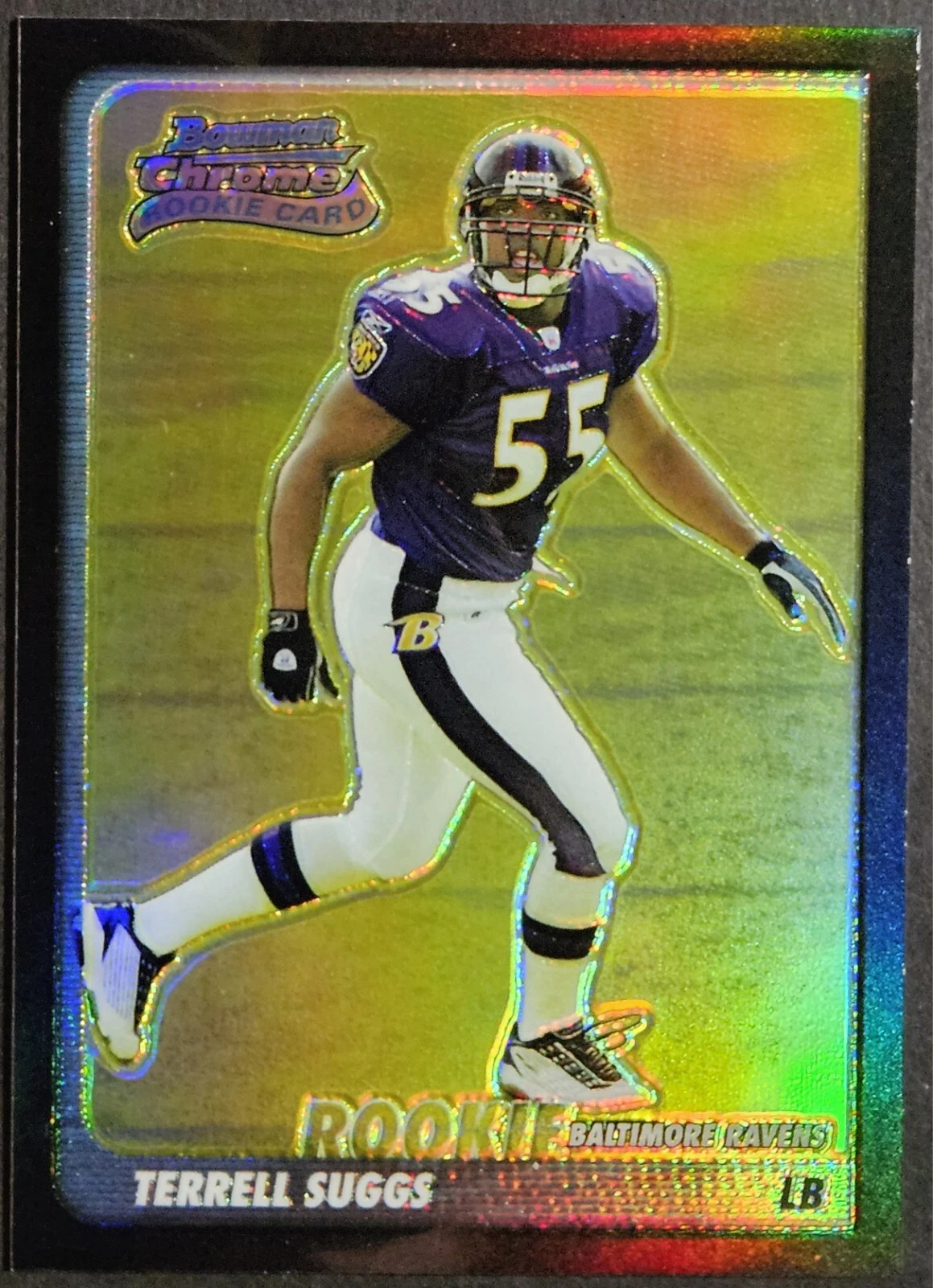 2003 Bowman Chrome Refractor #128 Terrell Suggs Rookie RC SP /500 Ravens