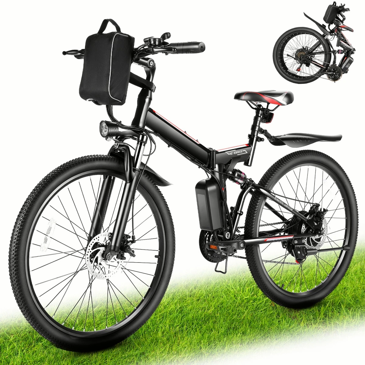 Electric folding bike sales 26 wheels
