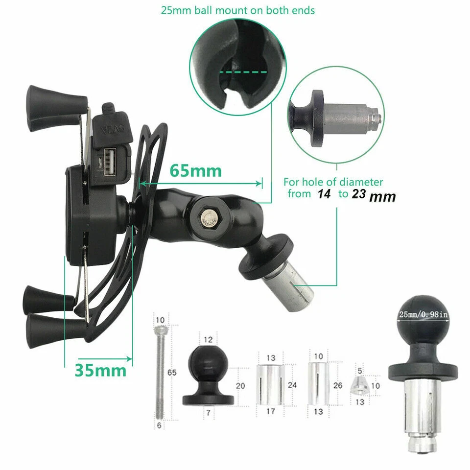 For Honda VFR1200/800 CBR 600F4I CBR 600RR GPS Mobile Phone Mount Bracket Holder - Image 4 of 4