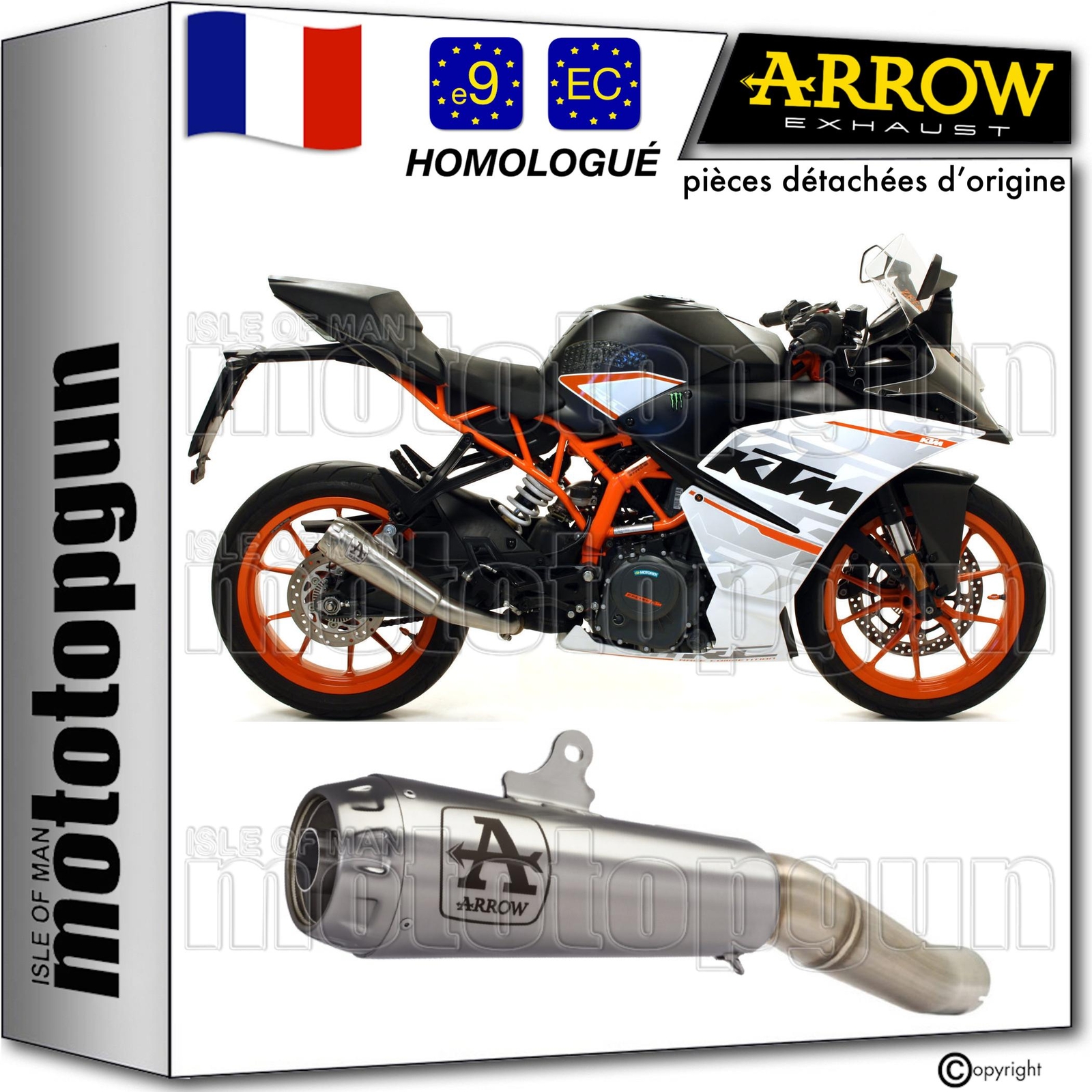 Pot Echappement KTM RC 125 Arrow Pro Race Nichrom Moto Sportive 2017 2018