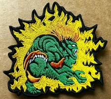STREET FIGHTER embroidered badge BLANKA figure patch ryu chun-li mortal kombat