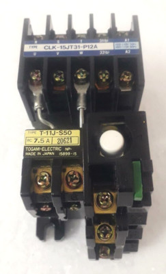 Togami Electric CLK-15JT31-P12A & T-11J-S50 Magnetic Switch Starter New