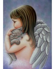 DIY Bead Embroidery Kit Needlepoint Beading beadwork angel baby girl