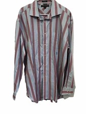 Tommy Hilfiger Mens Button Down Shirt Size Xl Vtg 80s 2 Ply Fabric Striped