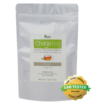 Chaga Mushroom Loose Tea 4 OZ 113 Grams 58 Servings per pack 100% Natural