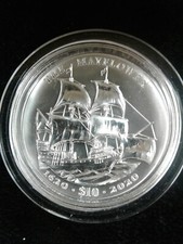 2020 2 oz .999 Silver BVI Mayflower Ultra High Relief/Dished/Frosted-102 mintage 109.65 per troy oz