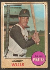 Maury Wills 1968 Topps Venezuela #175 Very Rare Venezuelan card *Set Break