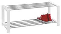 Schuhschrank Schuhregal SchuhstäNder Schuhablage Weiß 2 Ablagen 80X32X30 Cm