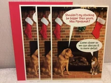 RSVP CHRISTMAS GREETING CARDS New w/Envelopes LOT 3 "Stocking be bigger"